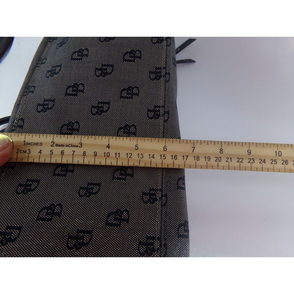 DOONEY & BOURKE Vintage Brown Signature Monogram Tote Shoulder Bag Purse (30) - Picture 4 of 9